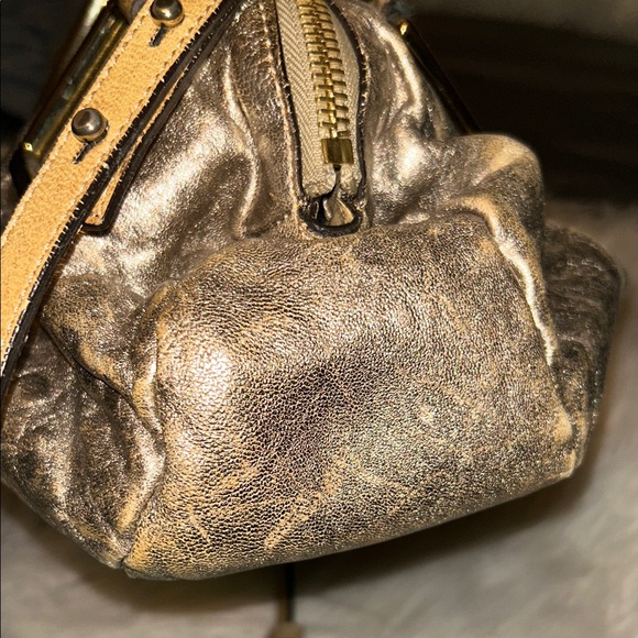 Chloe Metallic Gold Satchel Bag - Picture 8 of 16